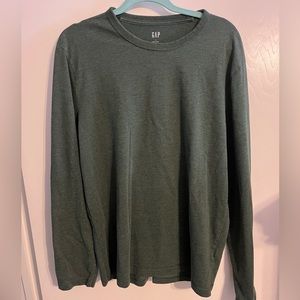 GAP Men’s Long Sleeve Green T-Shirt Size Large